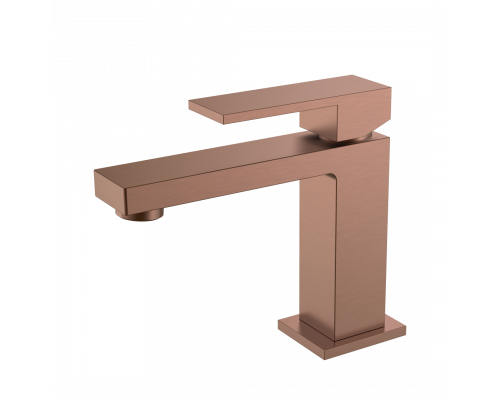 Cмеситель для умывальника Qubic Brushed Bronze