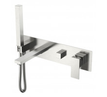 Смеситель для ванны встроенный Qubic Brushed Nickel Boheme