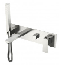 Смеситель для ванны встроенный Qubic Brushed Nickel Boheme