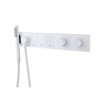 Смеситель ZODIAC THERMO с ручным душем MATT WHITE