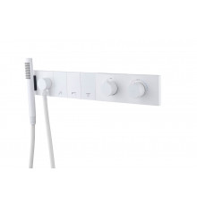 Смеситель ZODIAC THERMO с ручным душем MATT WHITE