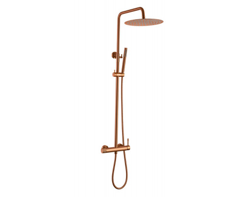 Стойка для душа со смесителем UNO COPPER BRUSHED без излива