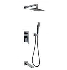 Смеситель встроенный с изливом VENTURO SHINE GUN METAL Boheme