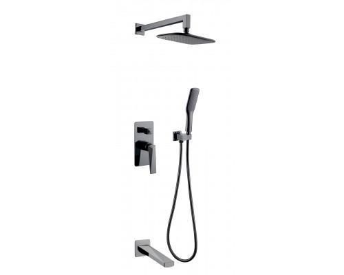 Смеситель встроенный с изливом VENTURO SHINE GUN METAL Boheme