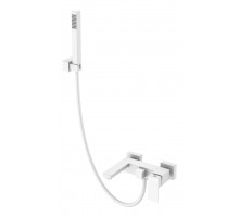 Смеситель для ванны с душем Qubic Matt White Boheme