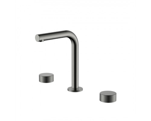 Смеситель на столешницу STICK SPIRALE на 3 отв. Gun Metal