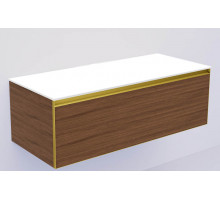 QUATRO 1 120CM тумба BILBAO профиль MATT GOLD + внутр. подсв.
