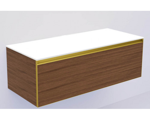 QUATRO 1 120CM тумба BILBAO профиль MATT GOLD + внутр. подсв.