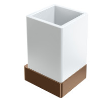 Стакан настенный Qubic Brushed Bronze
