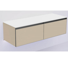 QUATRO 2 140см (70+70) тумба DAPHNE профиль ANTHRACITE + внутр. подсв.