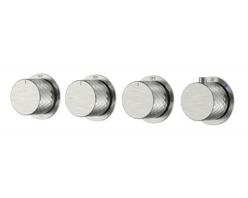 Смеситель встроенный с термостатом STICK DIAMOND NICKEL BRUSH 5-проходной