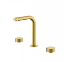 Смеситель на столешницу STICK SPIRALE на 3 отв. Matt Gold