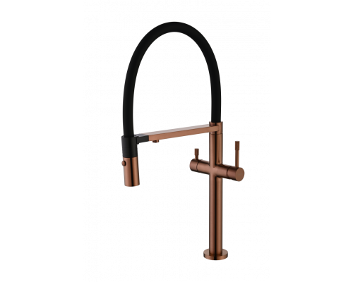 Смеситель для кухни UNO BRUSHED BRONZE c краном для питьевой воды