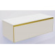 QUATRO 1 120CM тумба CASHMERE профиль MATT GOLD + внутр. подсв.