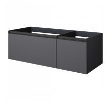 QUATRO 2 120см (80+40) тумба ANTHRACITE профиль ANTHRACITE с подсветкой