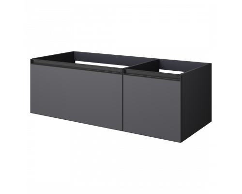 QUATRO 2 120см (80+40) тумба ANTHRACITE профиль ANTHRACITE с подсветкой
