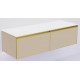 QUATRO 2 140см (70+70) тумба DAPHNE профиль MATT GOLD + внутр. подсв.
