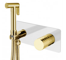Смеситель гигиенический STICK WHITE DIAMOND GOLD Boheme