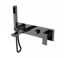 Смеситель для ванны встроенный Qubic Shine Gun Metal Boheme