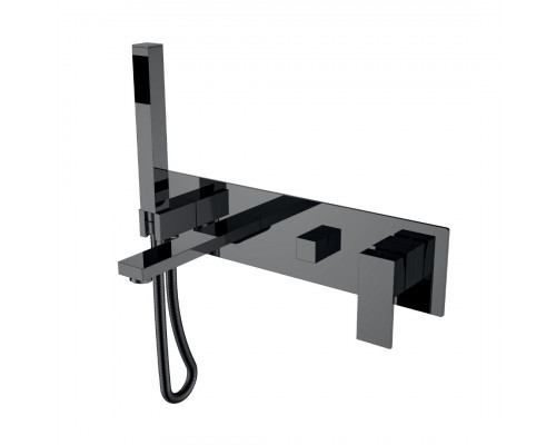Смеситель для ванны встроенный Qubic Shine Gun Metal Boheme