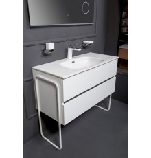 Тумба без раковины Vallessi 100*46cm WHITE 2 полки, Armadi Art