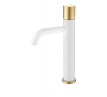Смеситель STICK для умыв. выс. WHITE TOUCH GOLD_Комплект Boheme