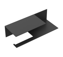 Держатель для туалетной бумаги c полкой Qubic Black