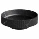 Раковина накладная рифленая SOLE Corian 400*130 Nero Marquina