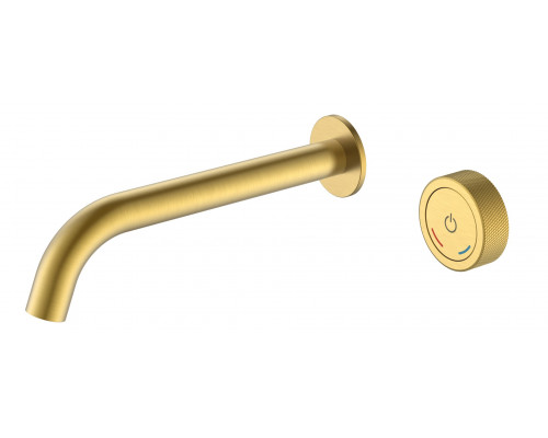 Смеситель автоматический для раковины из стены на 2 отв. TECH Matt Gold Boheme