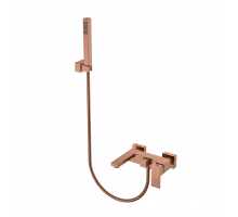 Смеситель для ванны с душем Qubic Copper Brushed