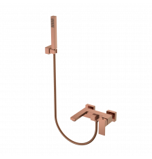 Смеситель для ванны с душем Qubic Copper Brushed
