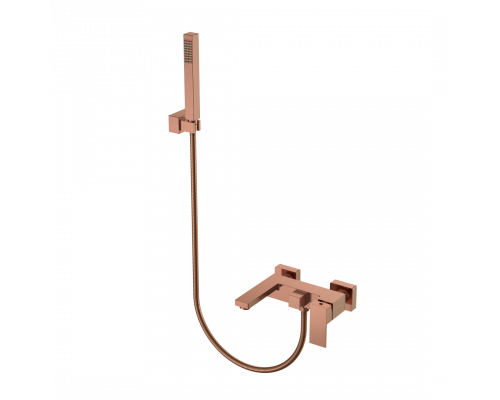 Смеситель для ванны с душем Qubic Copper Brushed