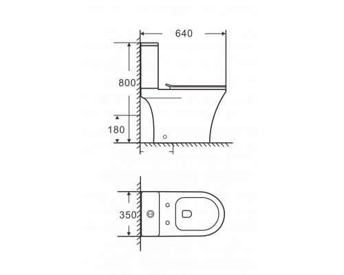 Напольный унитаз MORENO TORNADO CHARUS CT700-135W