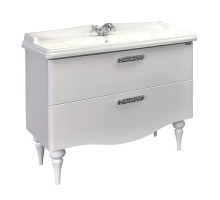 Тумба-умывальник Comforty Монако-100 белый глянец с раковиной Comforty 3310