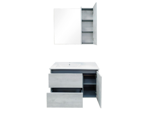 Тумба-умывальник "Бремен-90" дуб белый с раковиной Comforty 9090EL Comforty
