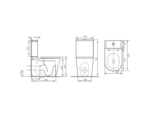 Напольный безободковый унитаз Comfroty CF41273S