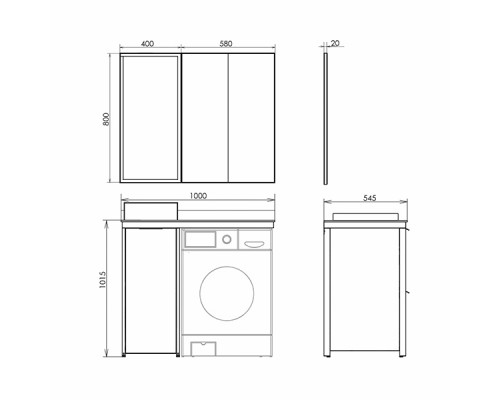 Зеркало Comforty Лозанна-40 белый глянец