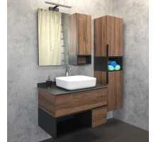 Шкаф-колонна Штутгарт-40 дуб тёмно-коричневый Comforty