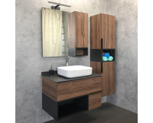 Шкаф-колонна Штутгарт-40 дуб тёмно-коричневый Comforty