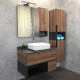 Шкаф-колонна Штутгарт-40 дуб тёмно-коричневый Comforty
