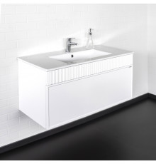 Тумба-умывальник Comforty Мадрид 100 белый матовый с раковиной Comforty 100E