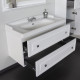 Тумба-умывальник Comforty Феррара-100 белая с раковиной Comforty 3310