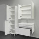 Напольная шкаф-колонна для ванной комнаты Comforty Валдай-40Н белая матовая