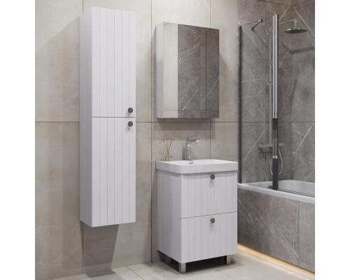 Напольная тумба-умывальник Comforty Истра-60Н ясень белёный с раковиной CF19595BX-60