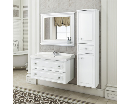 Тумба-умывальник Comforty Феррара-100 белая с раковиной Comforty 3310