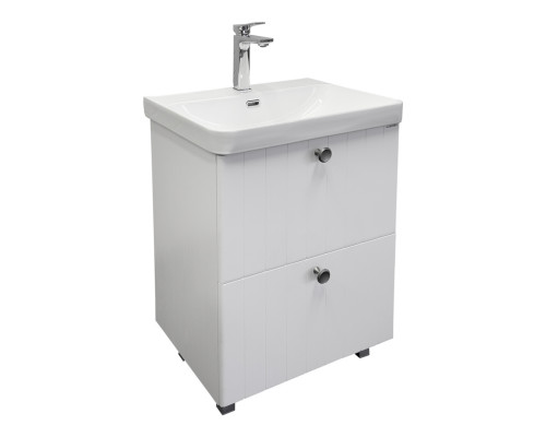 Напольная тумба-умывальник Comforty Истра-60Н ясень белёный с раковиной CF19595BX-60
