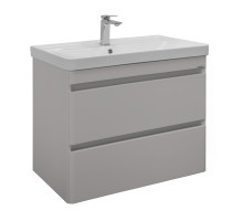 Тумба-умывальник подвесная Comforty Енисей-80П2 альпийский иней c раковиной Comforty 4480