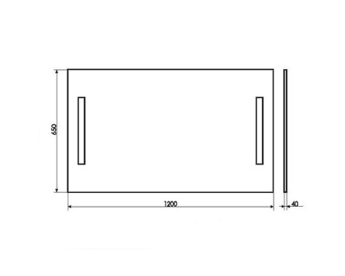 Зеркало Comforty Жасмин-120 LED-подсветка, бесконтактный сенсор 1200*650