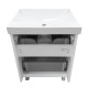 Тумба-умывальник "Дублин-60" белый глянец с раковиной Comforty 8056 Comforty