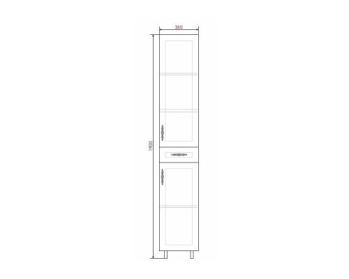 Шкаф-колонна "Севилья-35" слоновая кость Comforty